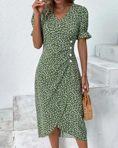 Giselle | Bloemenjurk met V-hals