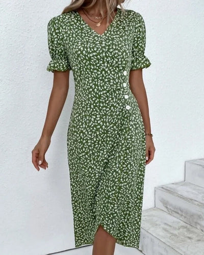 Giselle | Bloemenjurk met V-hals