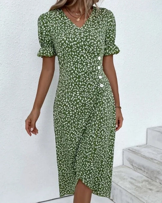 Giselle | Bloemenjurk met V-hals