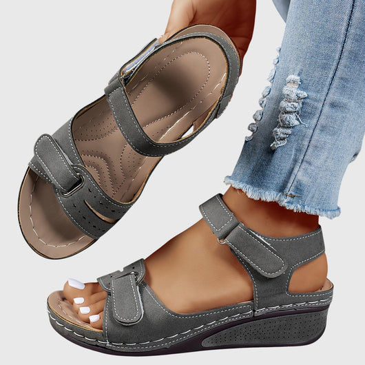 Crystal comfortabele platte sandalen