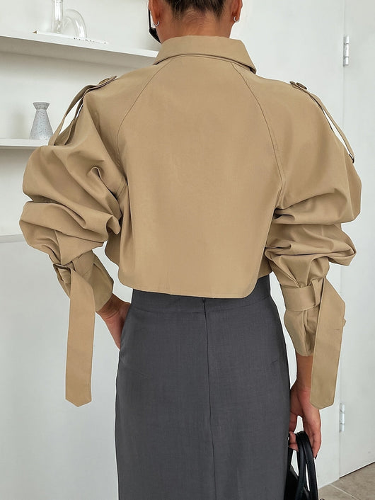 Irina | Korte dames trenchcoat in high-fashion stijl