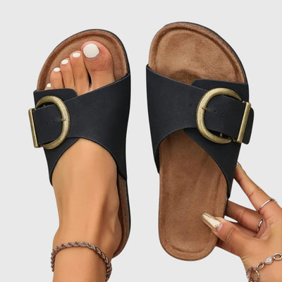Frieda | Casual dames instapsandalen met gesp