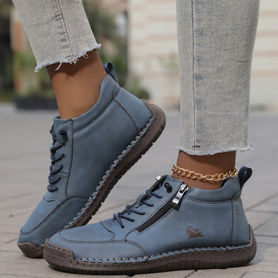Bettina | Comfortabele dames veterschoenen met rits