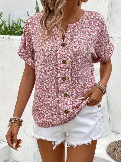 Doris | Chique damesblouse met zomerse bloemenprint