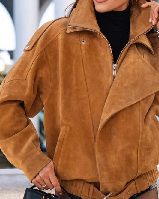 Vintage jas in suèdelook