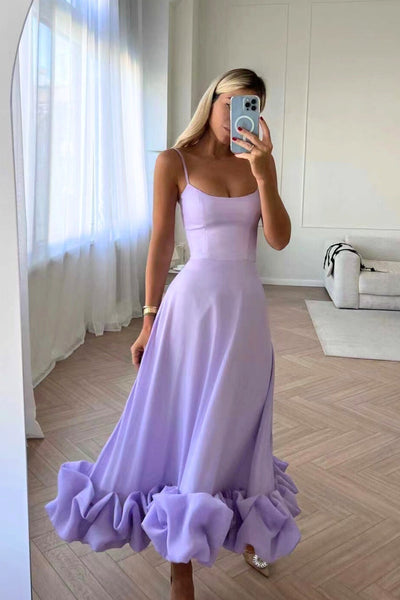 Jasmin | Elegante dames jurk met ruchezoom voor bruiloftsgasten
