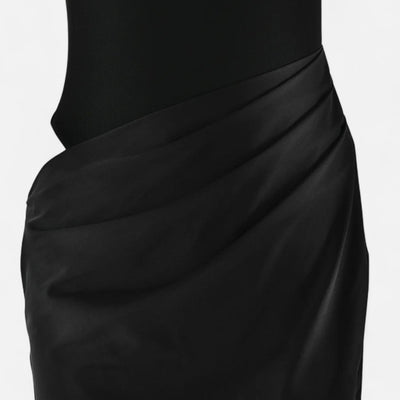 Kerstin | Dames maxijurk met cut-out en halterhals
