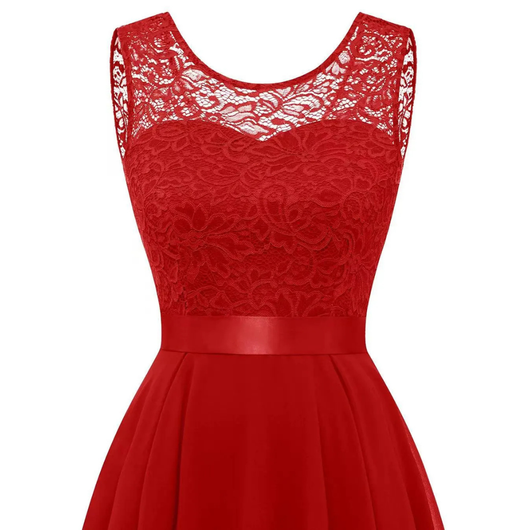 Helga | Elegante dames high-low midijurk voor bruiloftsgasten