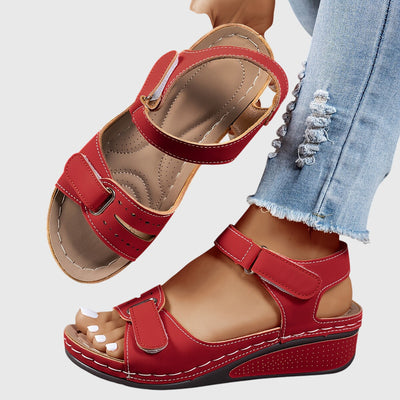 Crystal comfortabele platte sandalen