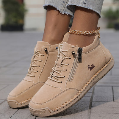 Bettina | Comfortabele dames veterschoenen met rits
