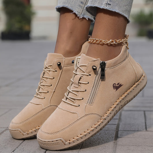 Bettina | Comfortabele dames veterschoenen met rits