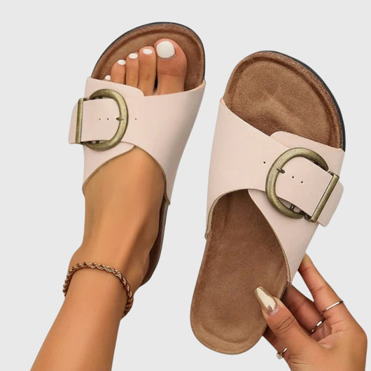 Frieda | Casual dames instapsandalen met gesp