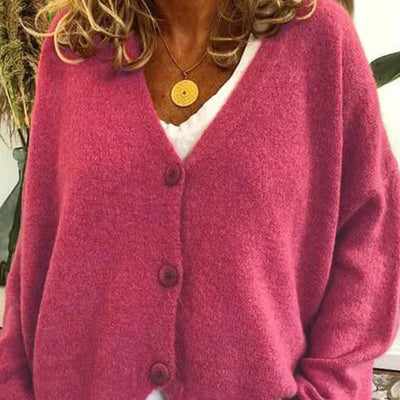 Birgit | Casual damesvest met V-hals en knopen