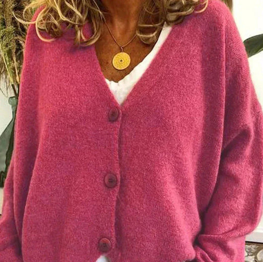Birgit | Casual damesvest met V-hals en knopen