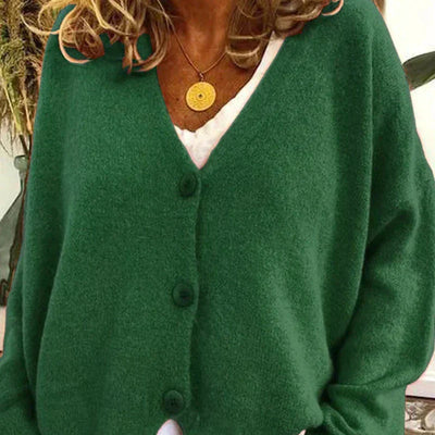 Birgit | Casual damesvest met V-hals en knopen