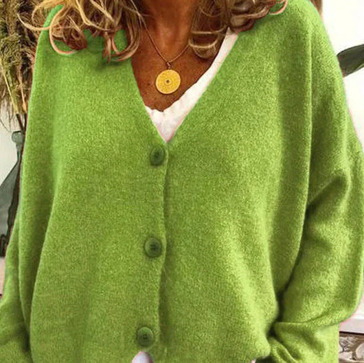 Birgit | Casual damesvest met V-hals en knopen
