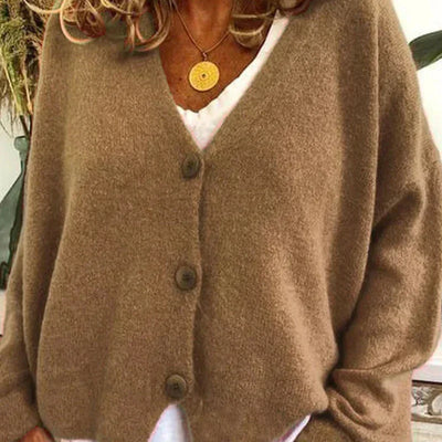 Birgit | Casual damesvest met V-hals en knopen