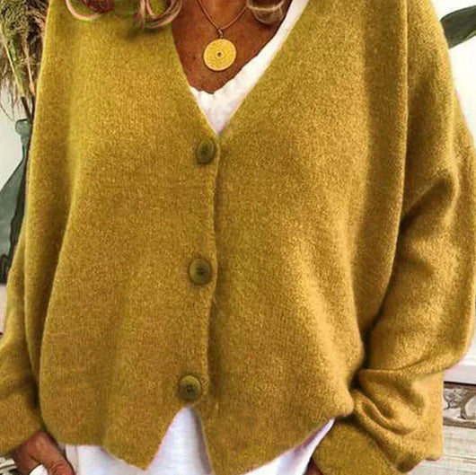 Birgit | Casual damesvest met V-hals en knopen