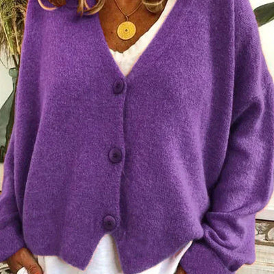 Birgit | Casual damesvest met V-hals en knopen
