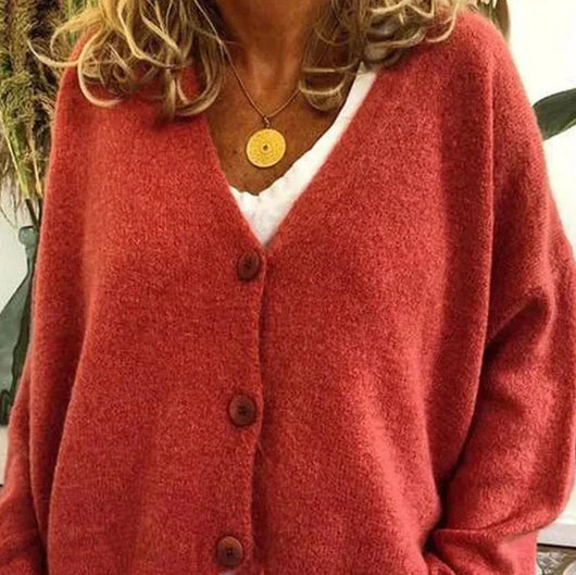 Birgit | Casual damesvest met V-hals en knopen