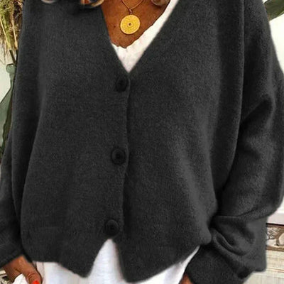 Birgit | Casual damesvest met V-hals en knopen