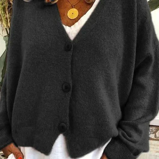 Birgit | Casual damesvest met V-hals en knopen