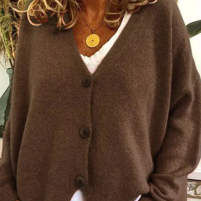 Birgit | Casual damesvest met V-hals en knopen