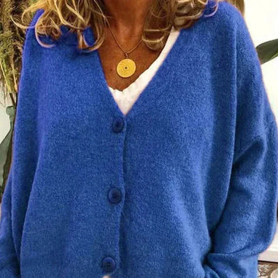 Birgit | Casual damesvest met V-hals en knopen