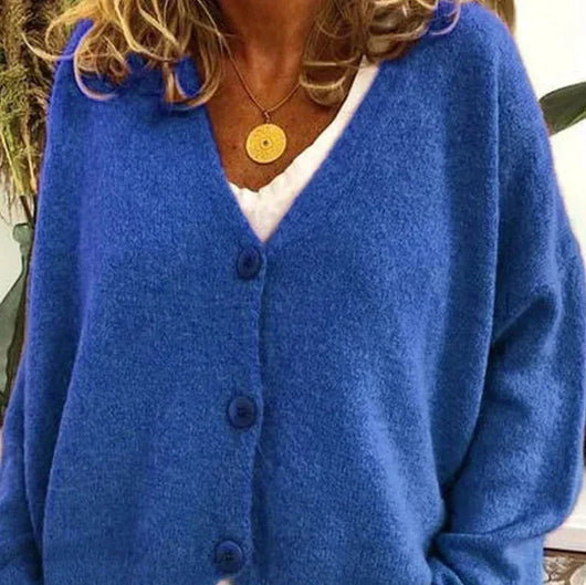 Birgit | Casual damesvest met V-hals en knopen