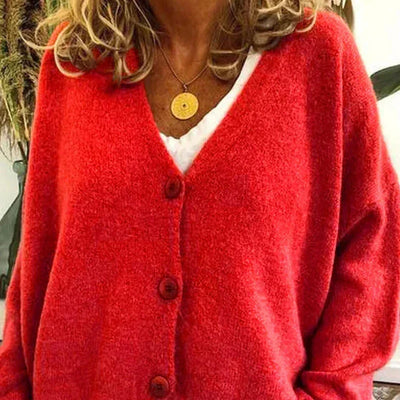 Birgit | Casual damesvest met V-hals en knopen
