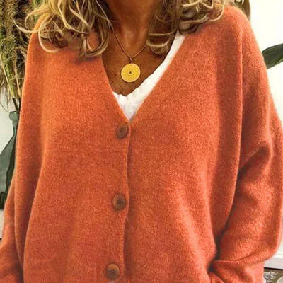 Birgit | Casual damesvest met V-hals en knopen