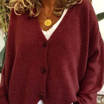 Birgit | Casual damesvest met V-hals en knopen