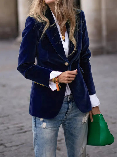 Sabina | Klassieke dames blazer met enkele knoop