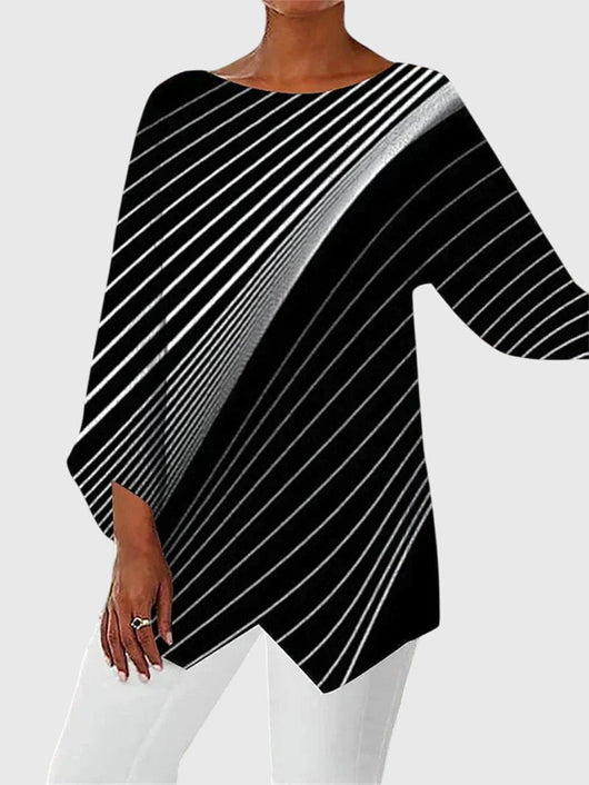 Alayah elegante top met ronde hals