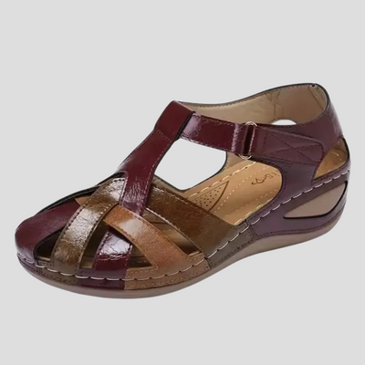 Dames comfortsandalen met voetboogondersteuning en uitsnedes