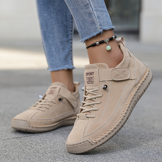 Elfriede | Casual dames enkellaarsjes met veters