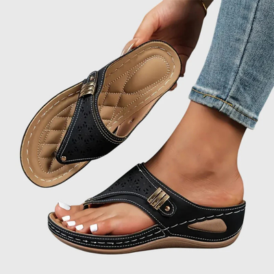 Stefanie | Platte dames instapsandalen