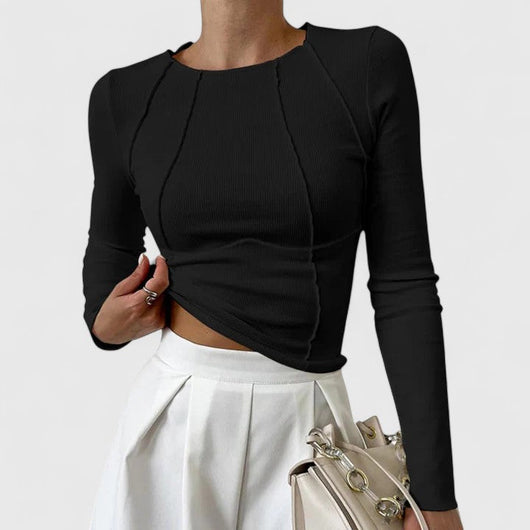 Doris | Casual nauwsluitend damesshirt met lange mouwen