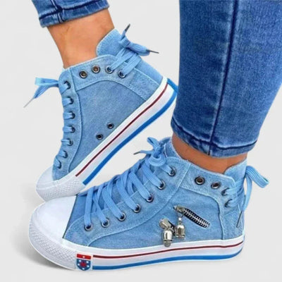 Michaela | Hoge dames sneakers van denim
