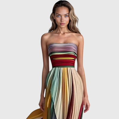 Regine | Strapless dames maxijurk in meerdere kleuren