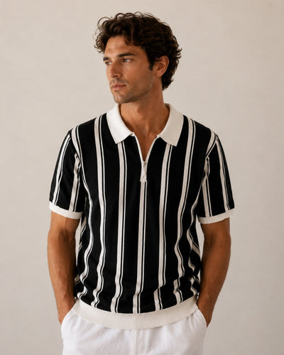 Modena polo met halve rits
