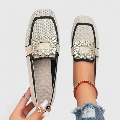 Doris | Dames instaploafers met sierlijke gesp