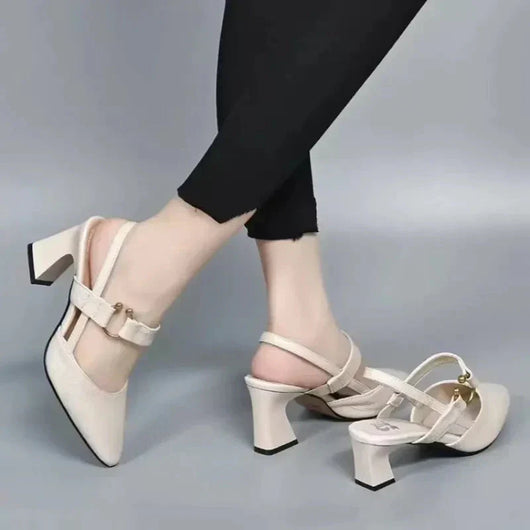 Hanna | Dames mary jane pumps met blokhak en hielbandje