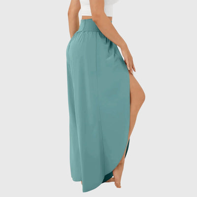 Magdalena | Wijde dames boho broek met split