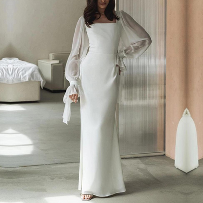 Emilia | Strapless lange dames jurk voor bruiloftsgasten