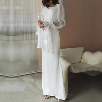 Emilia | Strapless lange dames jurk voor bruiloftsgasten