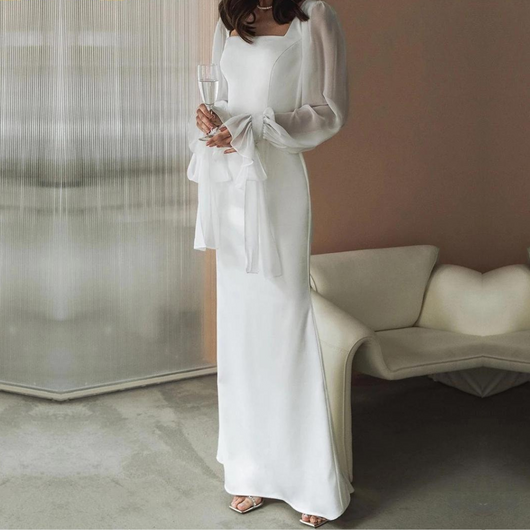 Emilia | Strapless lange dames jurk voor bruiloftsgasten