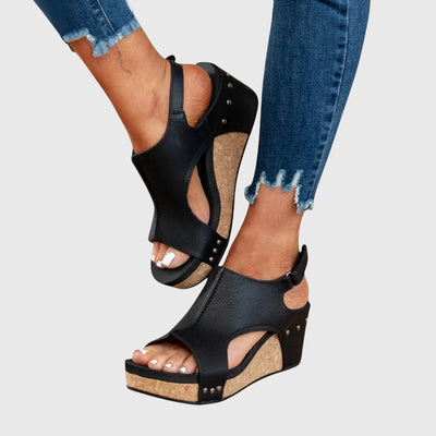 Adela comfortabele platte sandalen