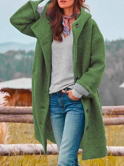 Selina | Oversized dames wintermantel met knoopsluiting
