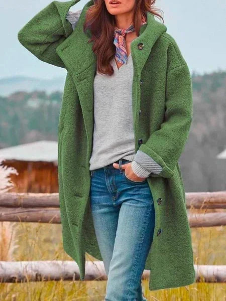 Selina | Oversized dames wintermantel met knoopsluiting